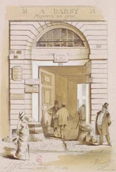 Eingang des Hotel Bullion, 57 rue Jean-Jacques Rousseau, Paris, 1880